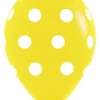 Balon Sempertex Żółty w białe Kropki 12'' 1 szt