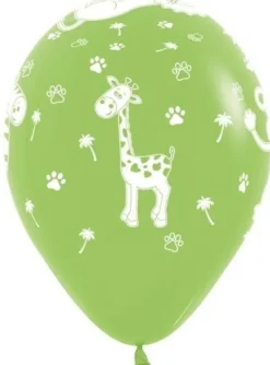 Balon Sempertex Zwierzęta z dżungli 12'' 1 sztuka Zółty