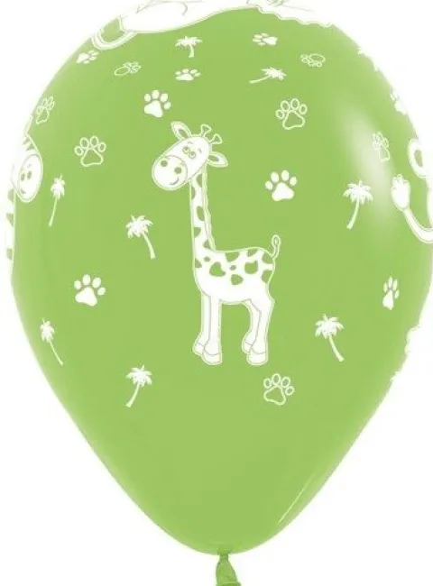 Balon Sempertex Zwierzęta z dżungli 12'' 1 sztuka Zółty