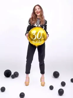 Balon Strong jednokolorowy 43 cm, 17 cali 25 szt. Pastel Black