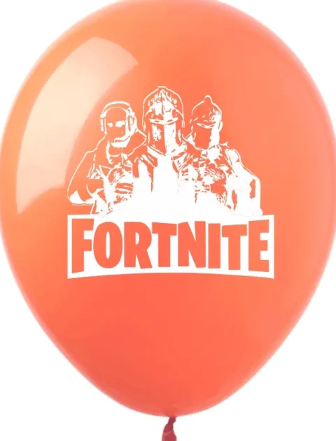 Balonu gumowe z nadrukiem FORTNITE mik kolorów zestaw 10 szt.
