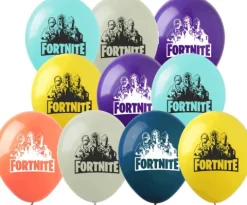 Balonu gumowe z nadrukiem FORTNITE mik kolorów zestaw 10 szt.