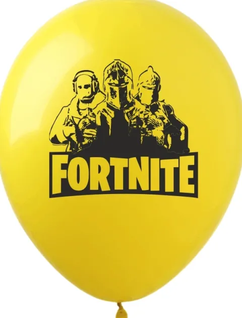 Balonu gumowe z nadrukiem FORTNITE mik kolorów zestaw 10 szt.