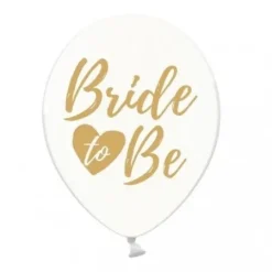Balony Bride to be 6 szt. platynowy