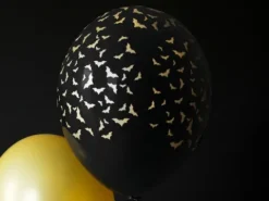 Balony 30cm Nietoperze 6 szt Pastel Black
