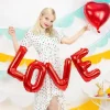 Balony foliowe litery czerwone, napis LOVE 140 x 35 cm