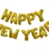 Balony foliowe napis Happy New Year 40cm Sylwester