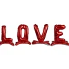 Balony foliowe stojące czerwone, napis LOVE