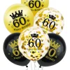 Balony gumowe 60 lat Happy Birthday zestaw 6 szt. mix 12 cali
