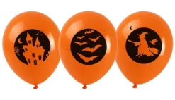 Balony gumowe Halloween nadruk 12 cali 5 szt. mix