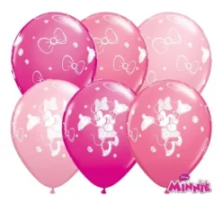 Balony gumowe Myszka Minnie Qualatex 11" 25 szt.