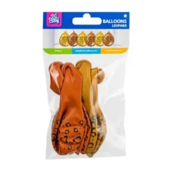 Balony gumowe Safari Lampart, cętki 12 cali zestaw 6 sztuk