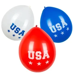 Balony gumowe USA zestaw 6 szt. mix 25 cm
