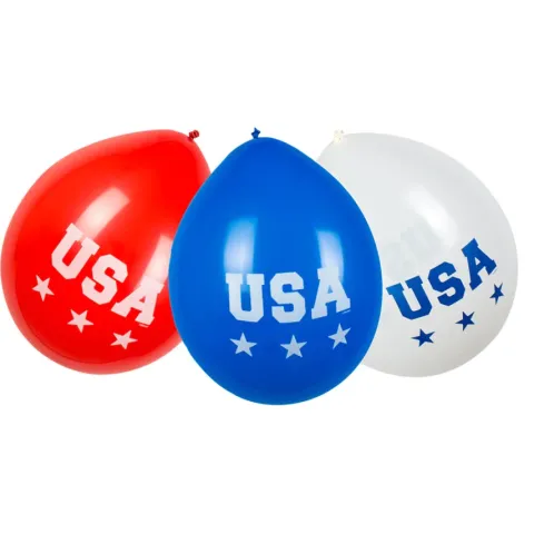 Balony gumowe USA zestaw 6 szt. mix 25 cm