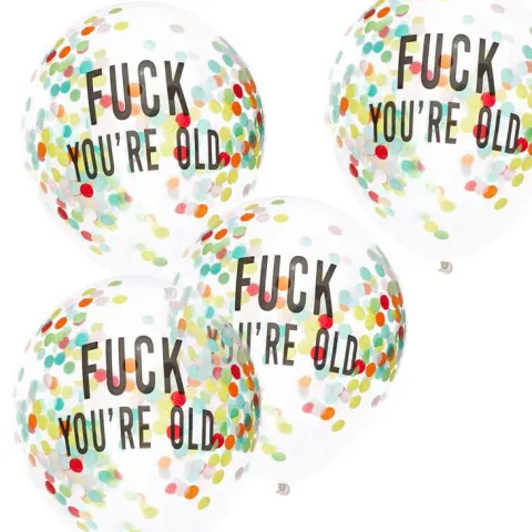 Balony gumowe "You're Old" śmieszne urodzinowe 12 cali zestaw 5 sztuk