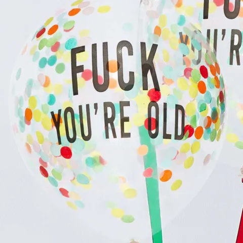 Balony gumowe "You're Old" śmieszne urodzinowe 12 cali zestaw 5 sztuk