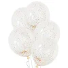 Balony gumowe z konfetti styropianowe kulki 12" 3 szt.