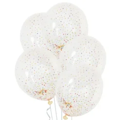 Balony gumowe z konfetti styropianowe kulki 12" 3 szt.