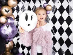 Balony Halloween świecące UV, BOO! mix 3 szt.