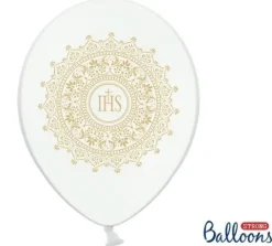 Balony Komunia Święta IHS 6szt.