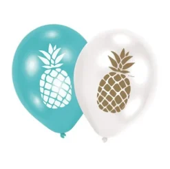 Balony nadruk Ananas 11 cali 6 szt