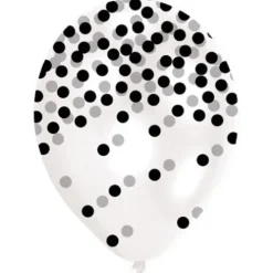 Balony nadruk Konfetti 11 cali 6 szt