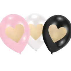 Balony nadruk Serca 11 cali 6 szt