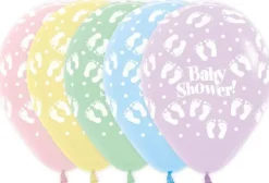 Balony Sempertex Baby Shower Stópki 12'' 12 szt Mix kolorów