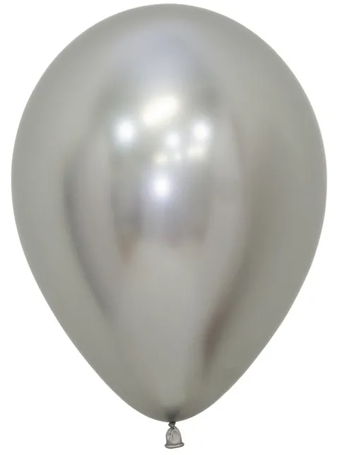 Balony Sempertex Chrome Shiny Reflex Silver 5 cali 50 szt.