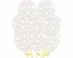 Balony Sempertex Duże Gwiazdki 12'' 12 szt Transparentne