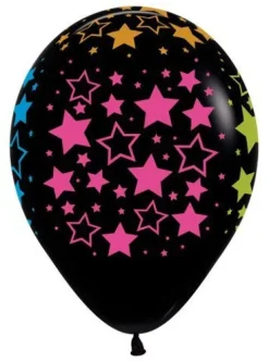 Balony Sempertex Gwiazdki 12'' 12 szt Neonowe