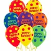 Balony Sempertex Happy Birthday Kropki Kolor 12'' 50 szt 5 kolorów