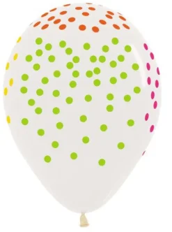 Balony Sempertex Konfetti 12'' 50 szt Neonowe