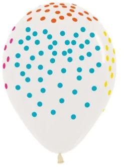 Balony Sempertex Konfetti 12'' 50 szt Neonowe
