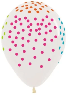Balony Sempertex Konfetti 12'' 12 szt Neonowe