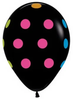 Balony Sempertex Kropki 12'' 12 szt Neonowe