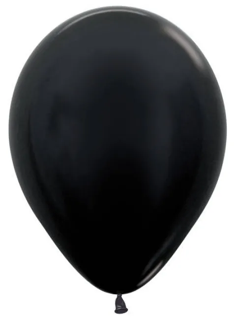 Balony Sempertex Metallic 12" 50 szt. Black