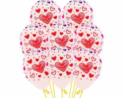 Balony Sempertex Serca w 3 kolorach 12'' 12 szt Mix