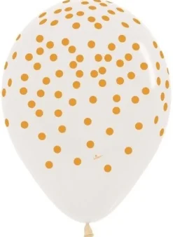 Balony Sempertex Złote Konfetti 12 cali 50 szt.