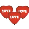 Balony serca 10 cali napis LOVE 5 szt