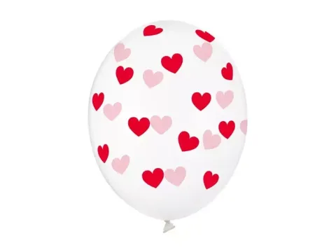 Balony Serduszka Crystal Clear 30cm 1 szt. kolor do wyboru