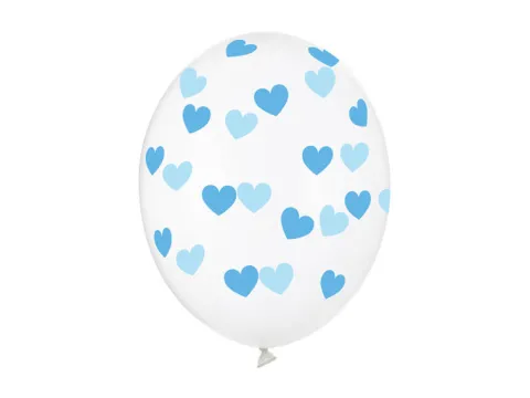 Balony Serduszka Crystal Clear 30cm 1 szt. kolor do wyboru