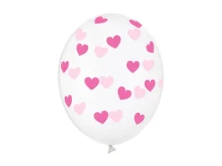 Balony Serduszka Crystal Clear 30cm 1 szt. kolor do wyboru