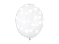 Balony Serduszka Crystal Clear 30cm 1 szt. kolor do wyboru