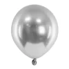Balony srebrne Chrome Shiny - Glossy balloons 5'' 50 szt.