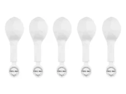 Balony świecące LED zestaw BIAŁE mix 30 cm 5 szt.