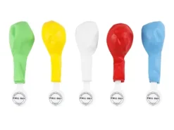 Balony świecące LED zestaw KOLOROWE mix 30 cm 5 szt.