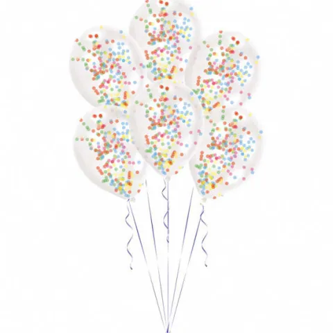 Balony Wybuchowe Konfetti 11 cali 6 szt MIX