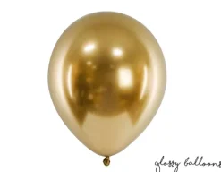 Balony złote Chrome Shiny - Glossy balloons 12 cali 50 szt.