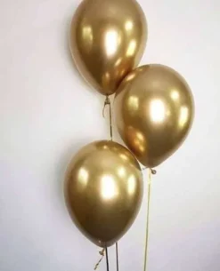 Balony złote Chrome Shiny - Glossy balloons 12 cali 50 szt.
